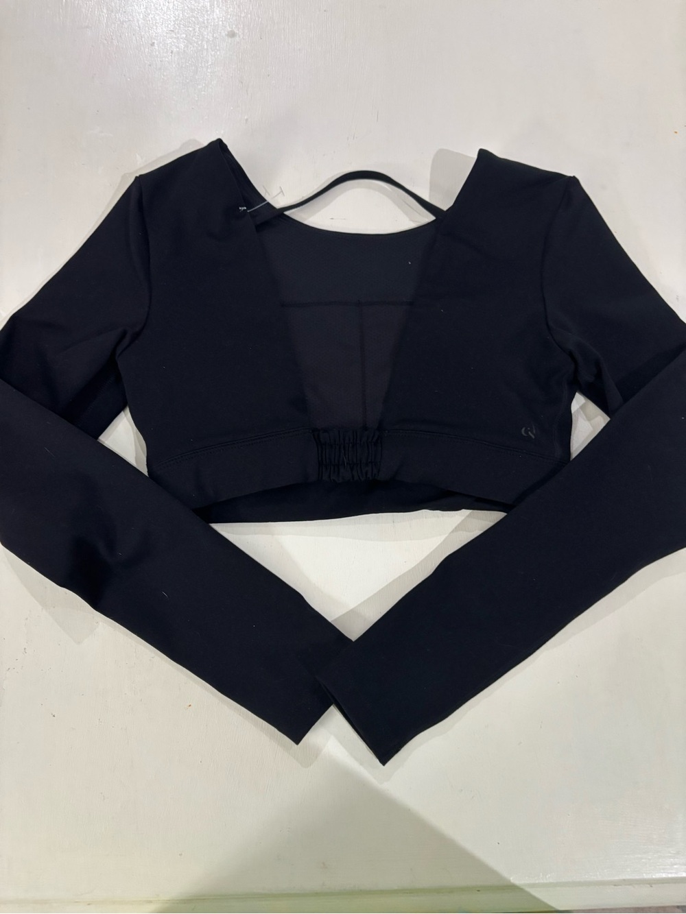 Crop Shop Boutique Black Long-Sleeve Cropped Top